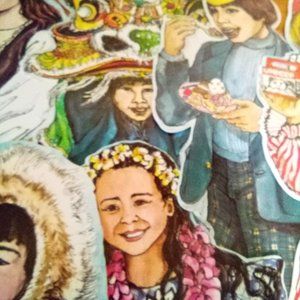 Vintage Festival Figures Large Paper Dolls